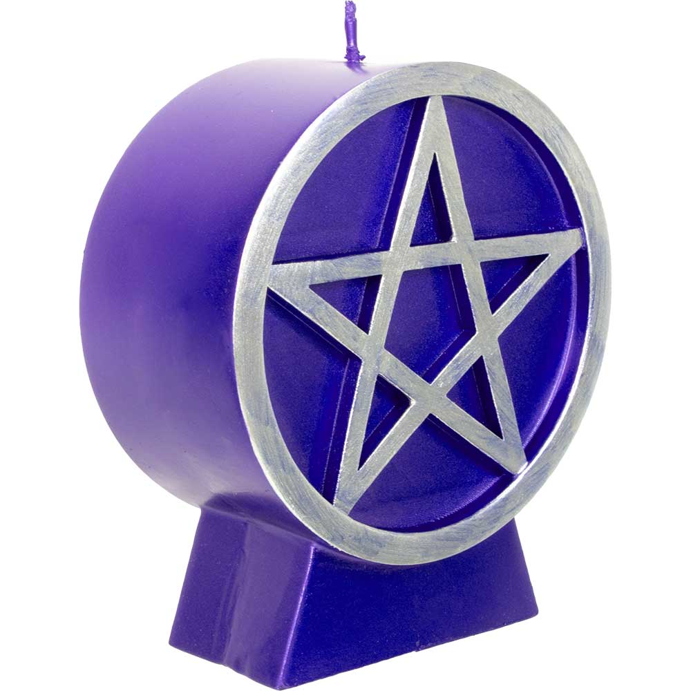 Intention Candle - Pentacle Purple $ Silver (Each)