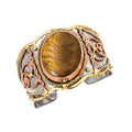 Mixed Metal and Tiger Eye Stone Bracelet