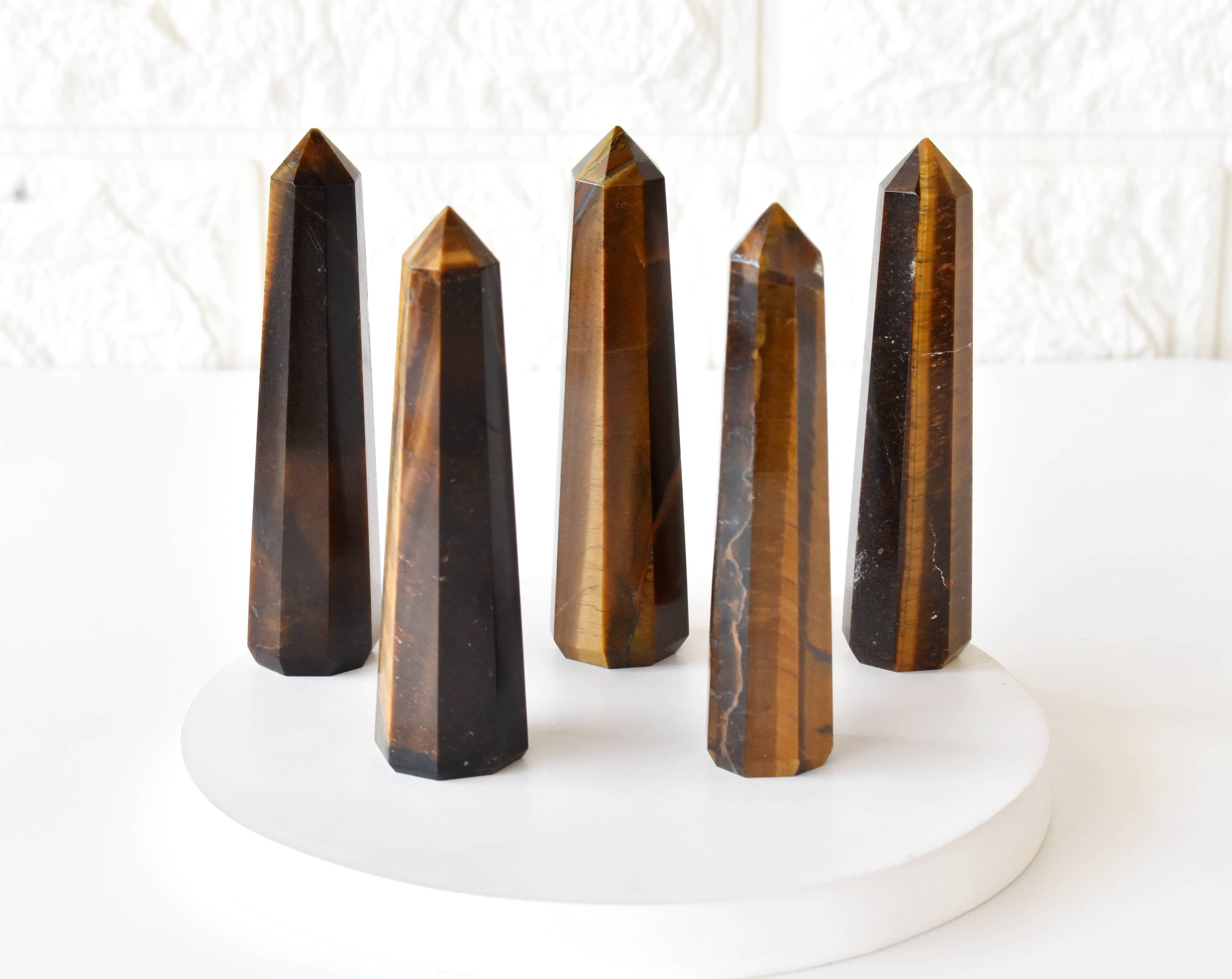 Tiger Eye Crystal Tower | Healing Obelisk Point | Natural Gemstone Tower