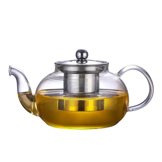 Glass Teapot with Stainless Steel Infuser and Lid (40oz.)