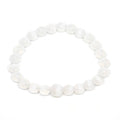 Selenite Stretchy Beaded Bracelet – Wrist Mala Prayer Beads, 8mm
