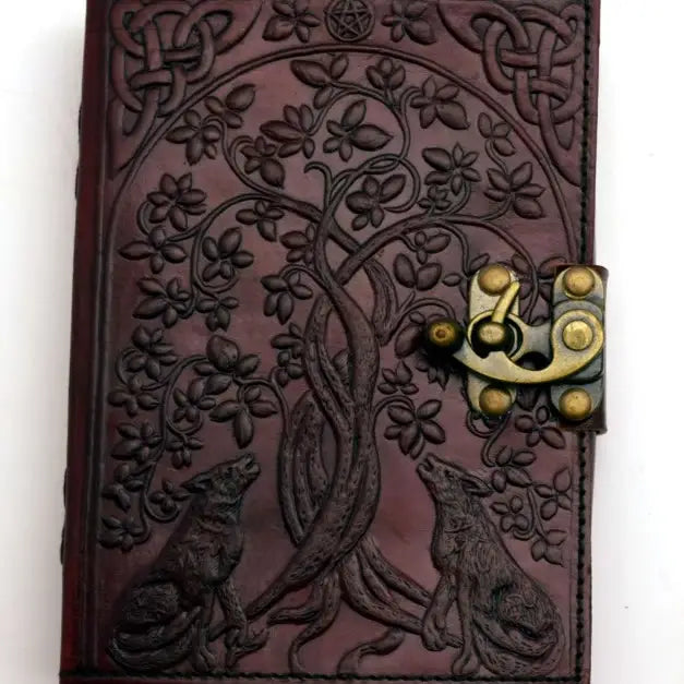 5 x 7 Wolves/Tree of Life Leather Journal