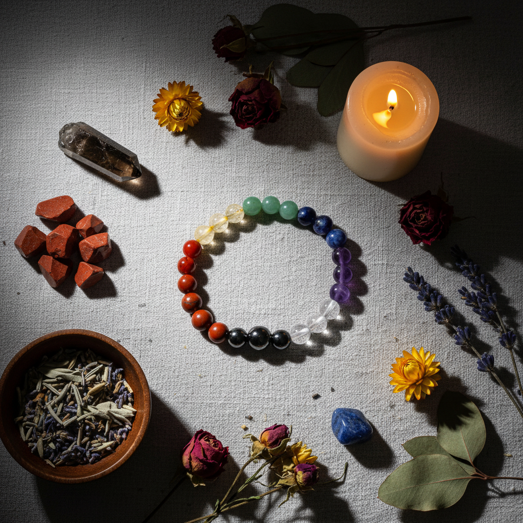 7 Chakra Flat Lay