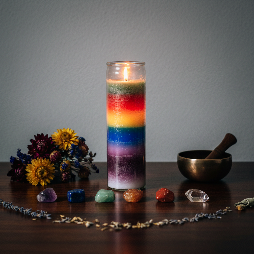 7-Color Candle Lifestyle