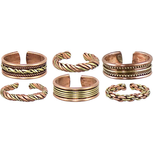 Adjustable Copper Rings - Assorted Designs