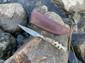 HANDMADE HIGH CARBON DAMASCUS PAIRING AND UTILITY KNIFE