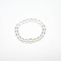 Large Size Clear Quartz Beaded Bracelet Wrist Mala 10mm