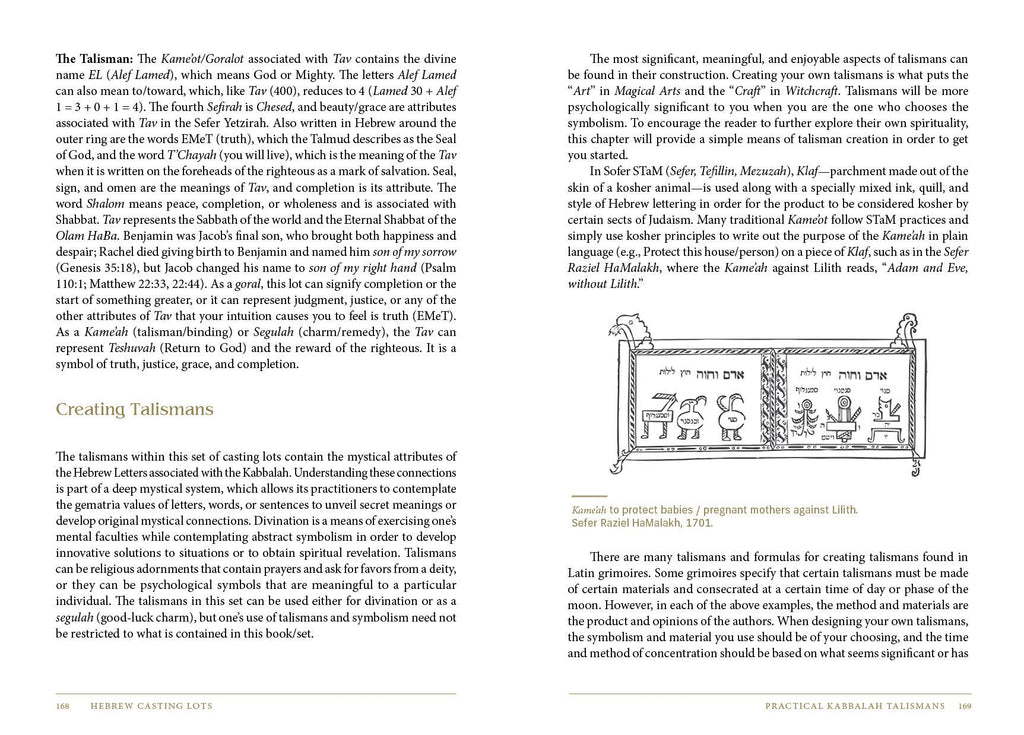 Hebrew Casting Lots: Practical Kabbalah Talismans