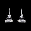 Black Tourmaline Crystal Moon Madness Earrings