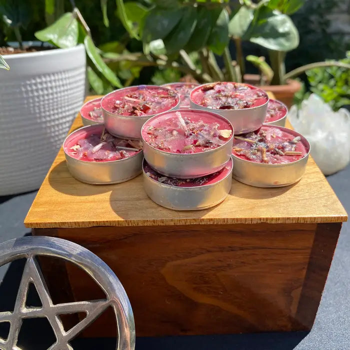 Tea Light Spell Candles - Handcrafted Ritual Candles