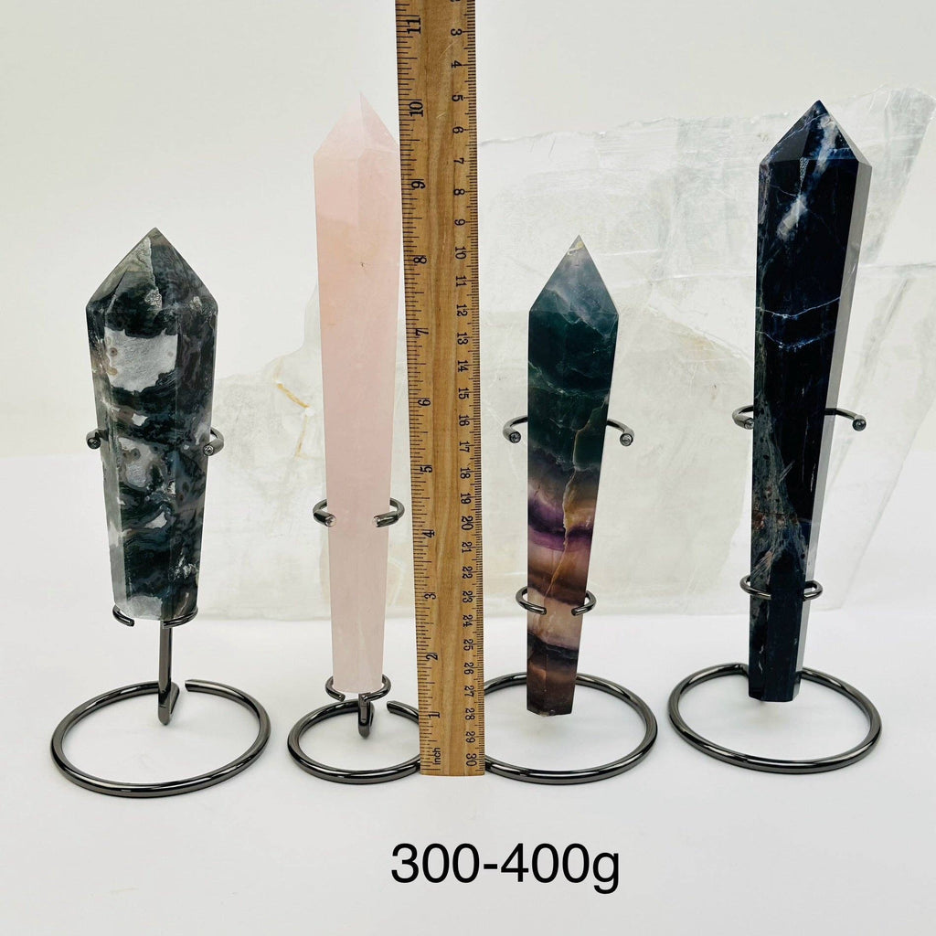 Crystal Wands on Metal Stand