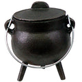 Cast Iron Cauldron Plain | 2.75" Mini | Lid & Bail Handle | Witch's Ritual Cauldron