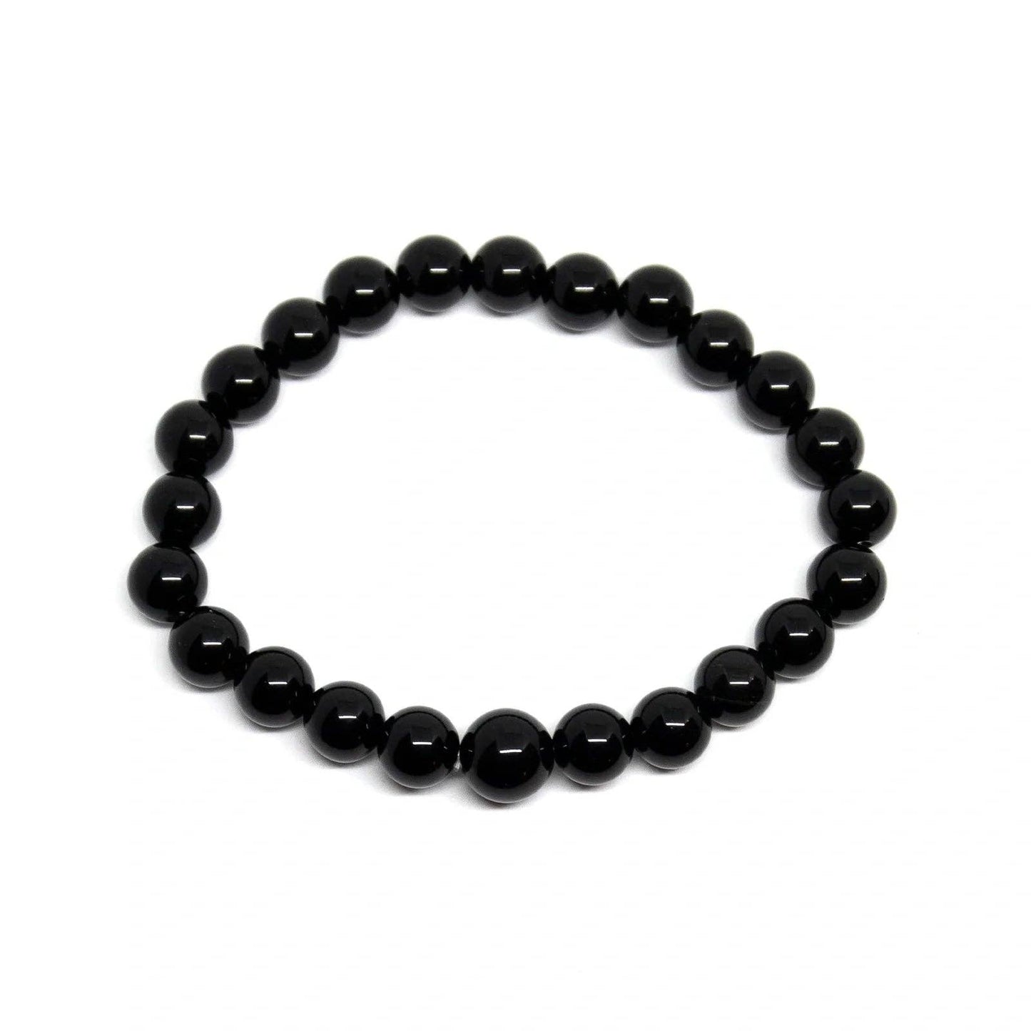 Black Tourmaline Beaded Bracelet 4mm - Small Wrist