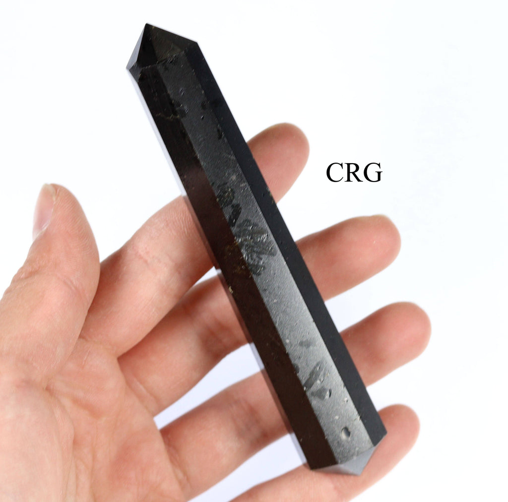 Black Tourmaline Double Terminated Crystal Wand | Protection & Energy Work