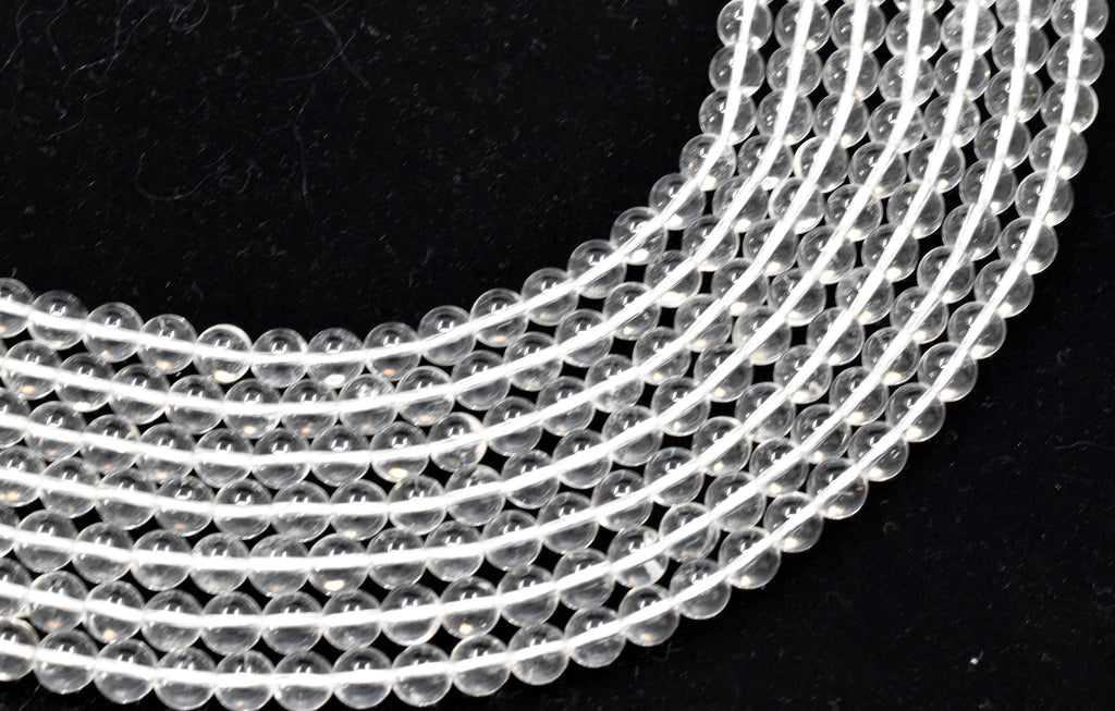 Clear Quartz Beads 8mm | Natural Crystal Gemstone Beads for Jewelry Making