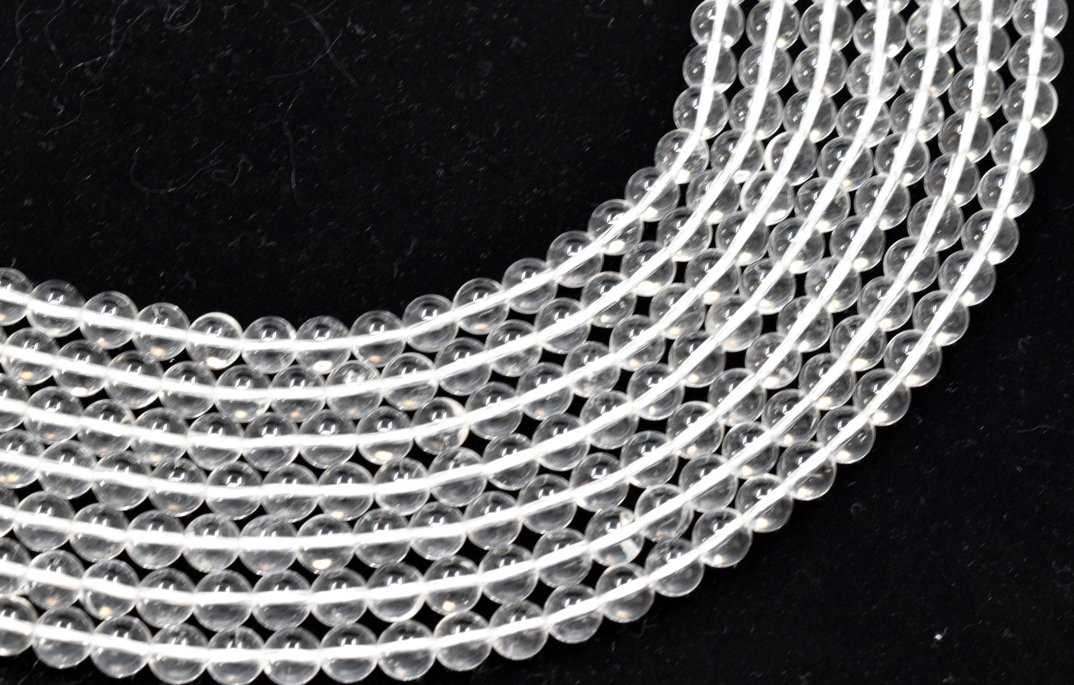 Clear Quartz Beads 8mm | Natural Crystal Gemstone Beads for Jewelry Making