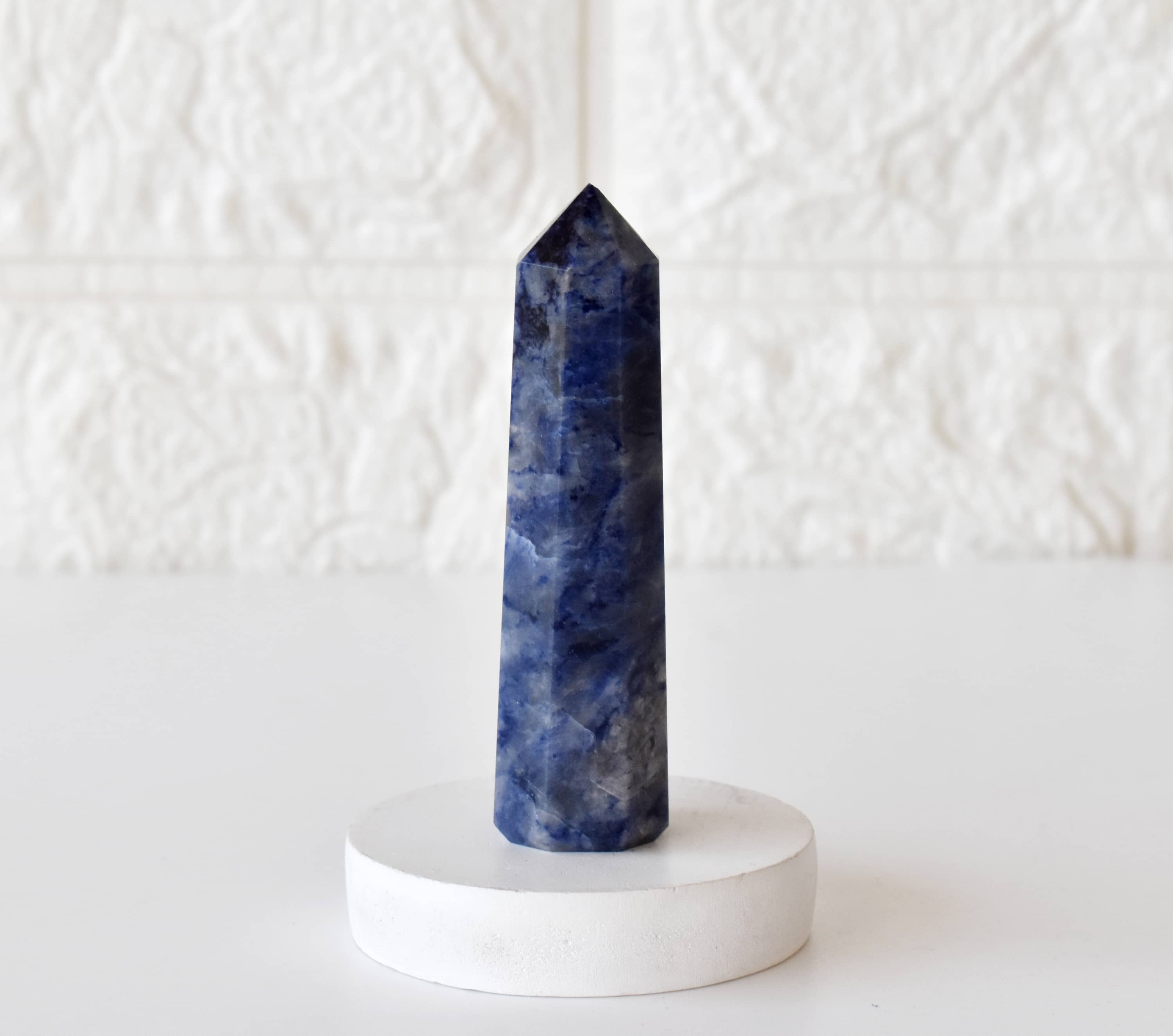Sodalite Crystal Tower | Healing Obelisk Point | Natural Gemstone Tower