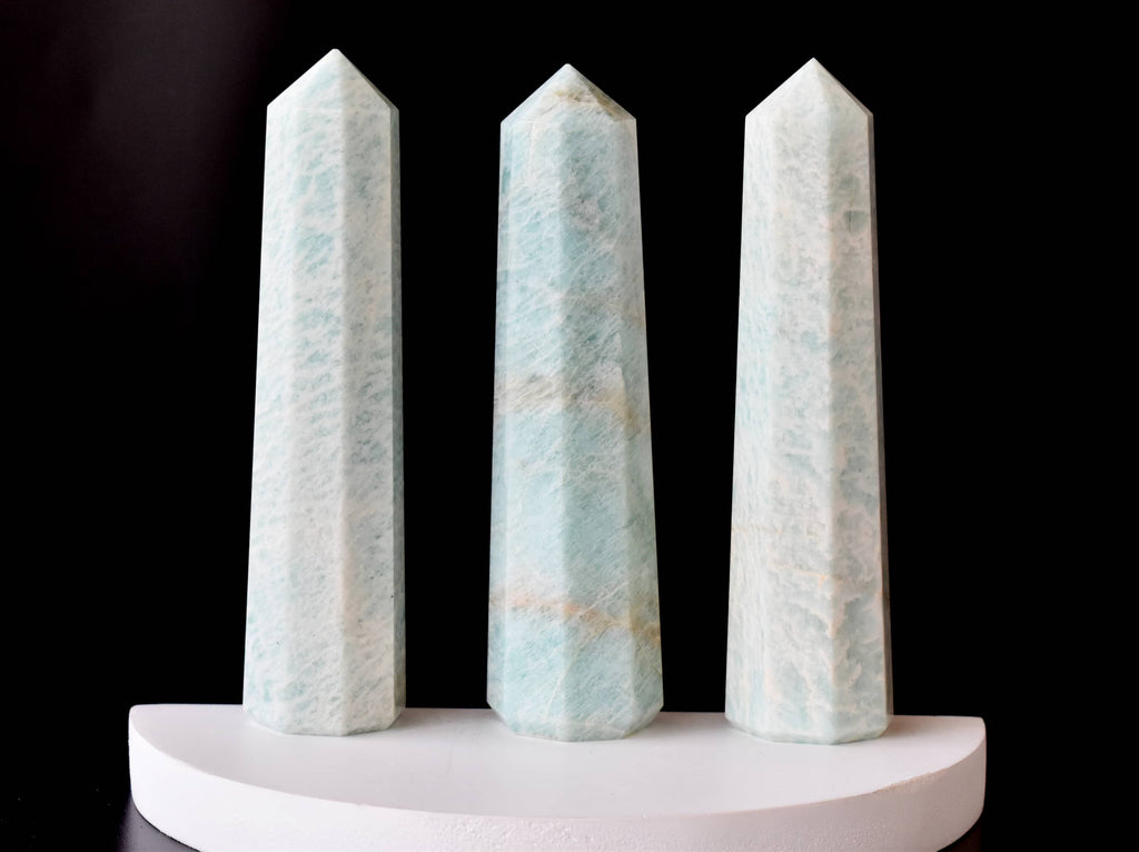 Amazonite Crystal Tower | Healing Obelisk Point | Natural Gemstone Tower