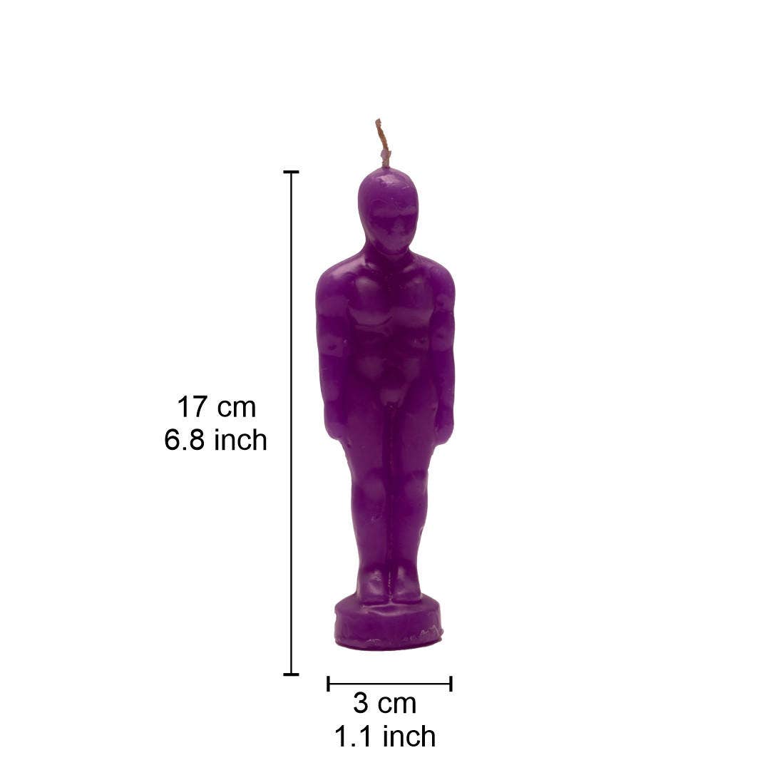 Purple Man Figure Candle | Vrinda Ritual Candle