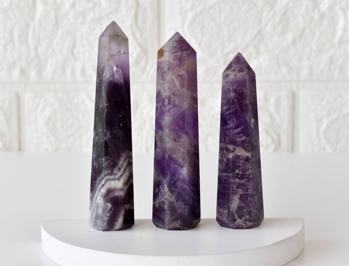 Amethyst Crystal Tower | Healing Obelisk Point | Natural Gemstone Tower