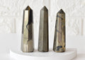 Pyrite Crystal Tower | Healing Obelisk Point | Natural Gemstone Tower