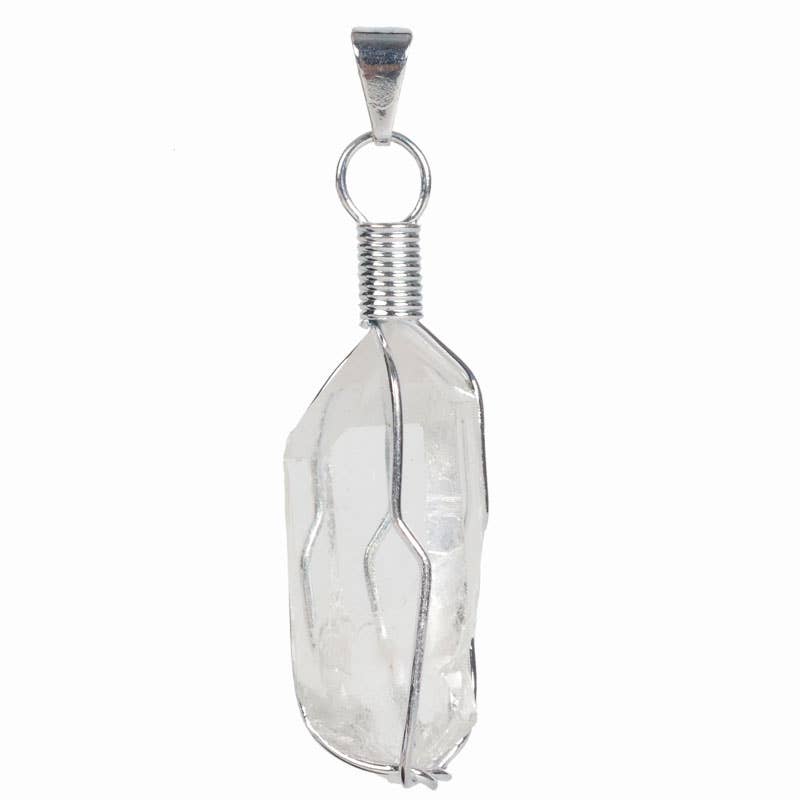 Clear Quartz Wire Wrapped Crystal Pendant