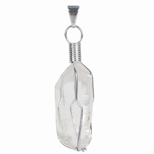 Clear Quartz Wire Wrapped Crystal Pendant