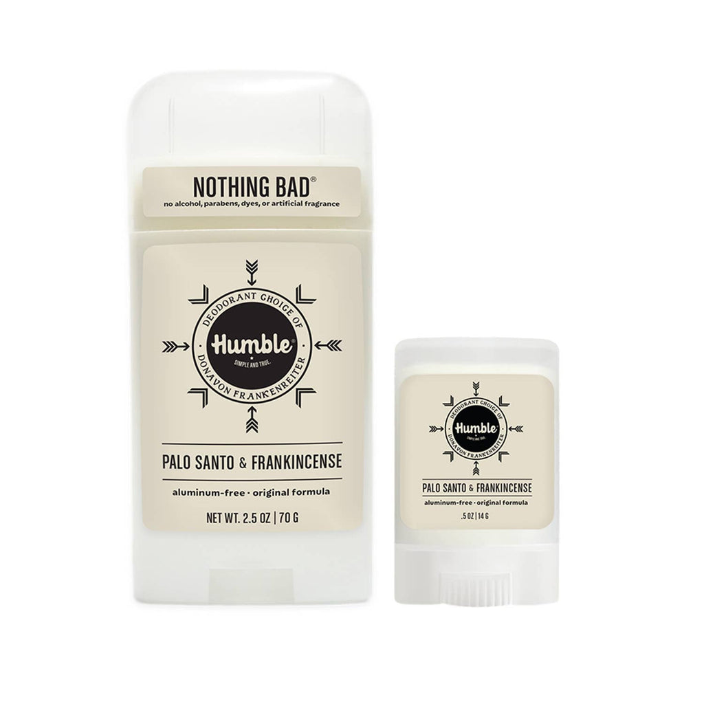 Palo Santo & Frankincense Natural Travel Deodorant – Humble Brands | 0.5 oz