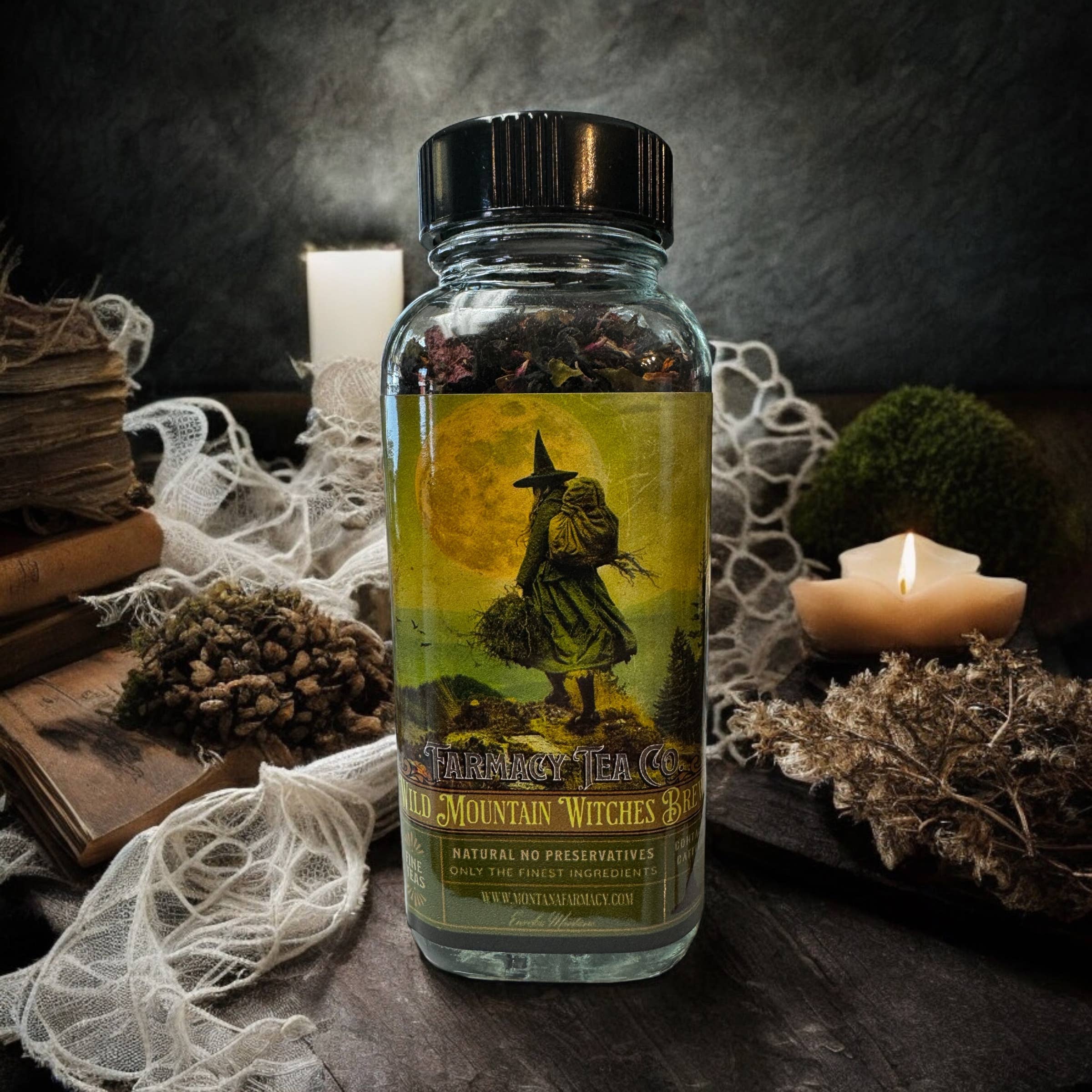 Wild Mountain Witch Tea - Witches Brew Blend for Dark Academia & Cottage Magic