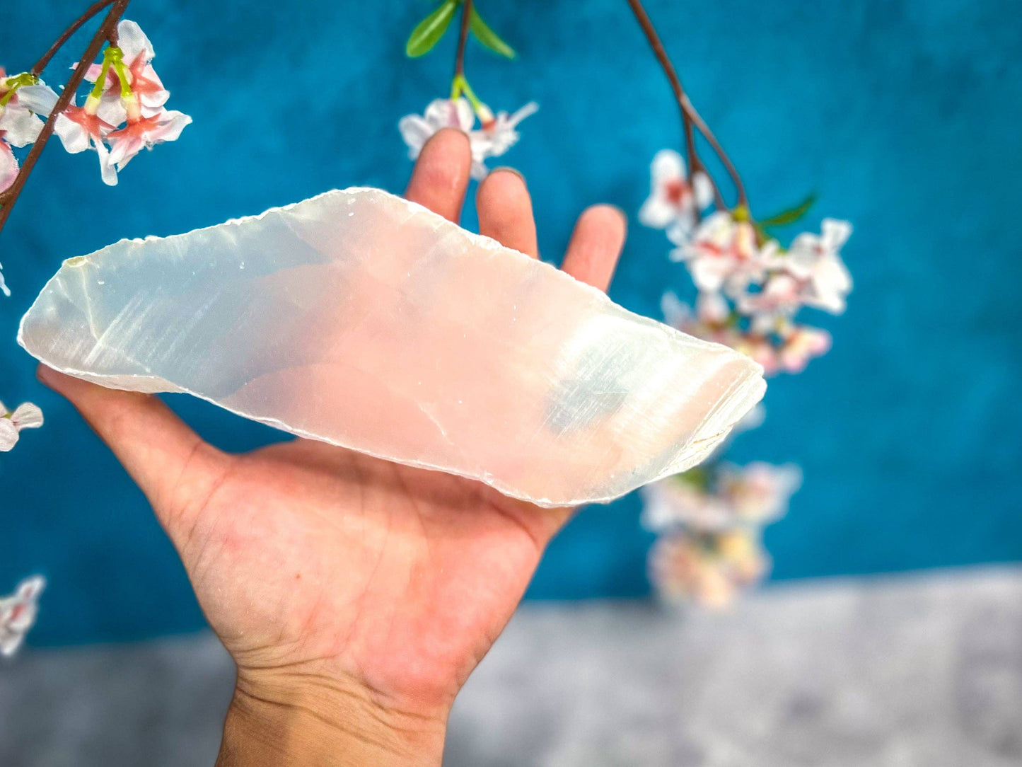 Ulexite, TV Stone, Polished