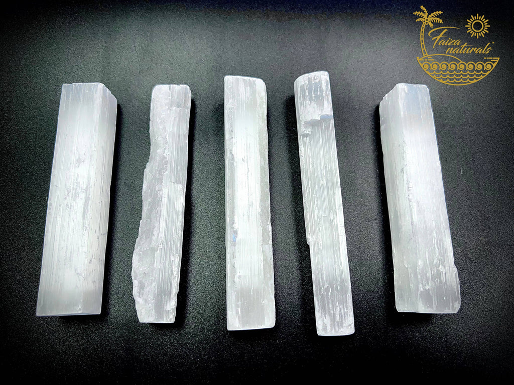 Selenite Wand 4" - Ethically Sourced from Morocco