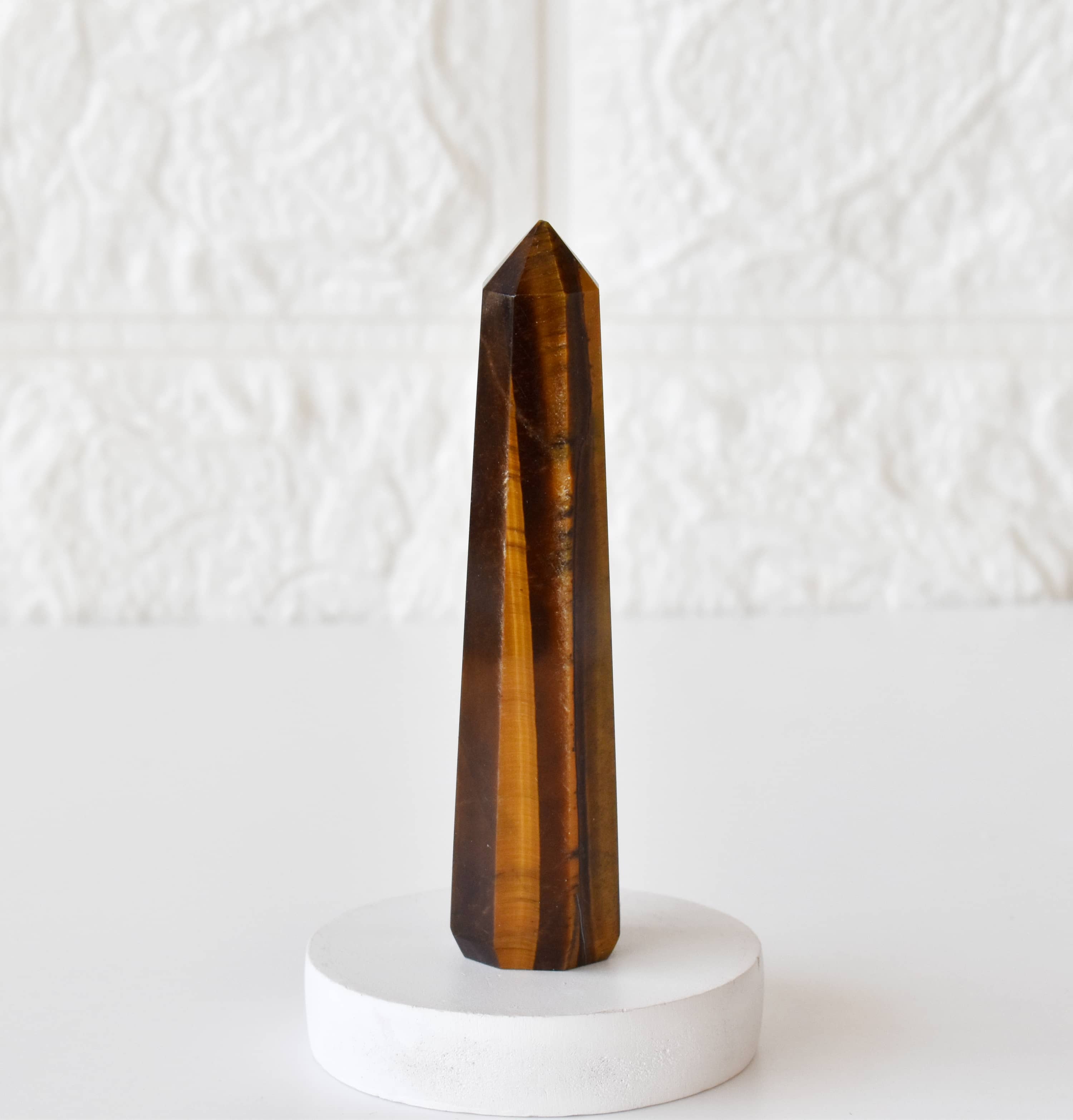 Tiger Eye Crystal Tower | Healing Obelisk Point | Natural Gemstone Tower