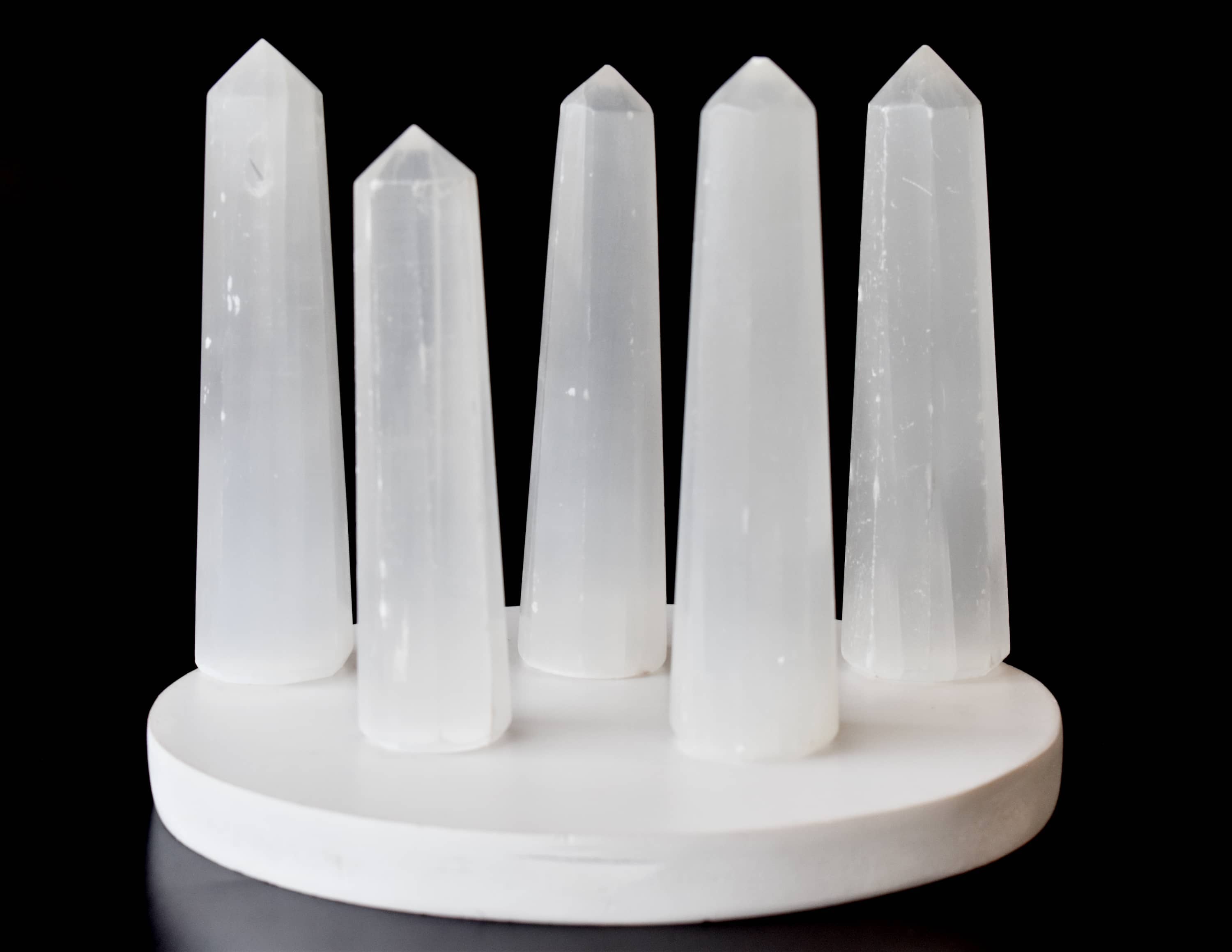 Selenite Crystal Tower | Healing Obelisk Point | Natural Gemstone Tower