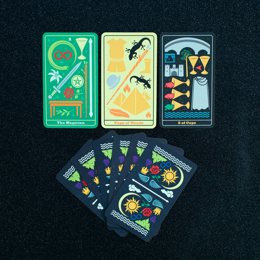 Tarot Disassembled: 78 Full-Color Cards - Modern Minimalist Tarot Deck