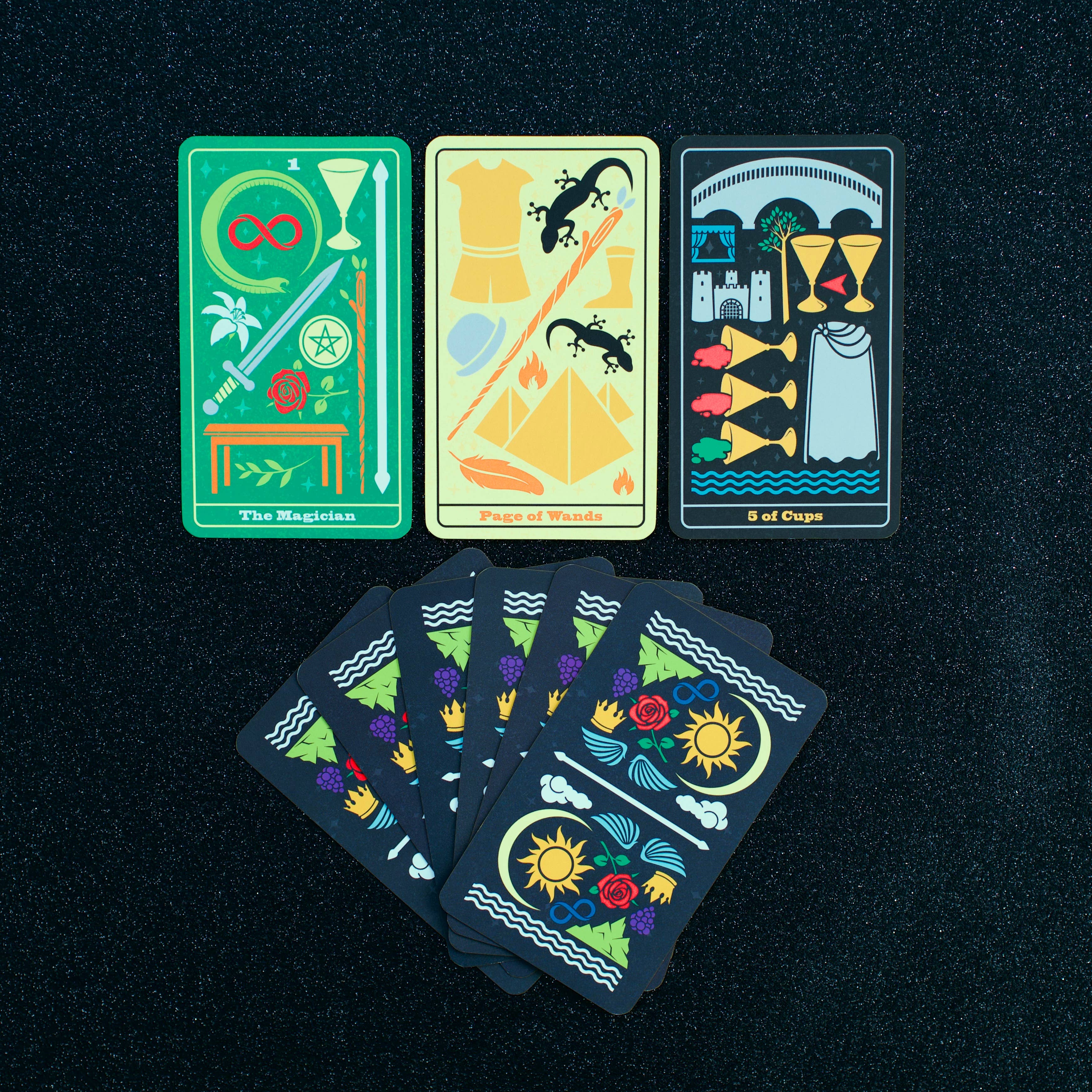 Tarot Disassembled: 78 Full-Color Cards - Modern Minimalist Tarot Deck