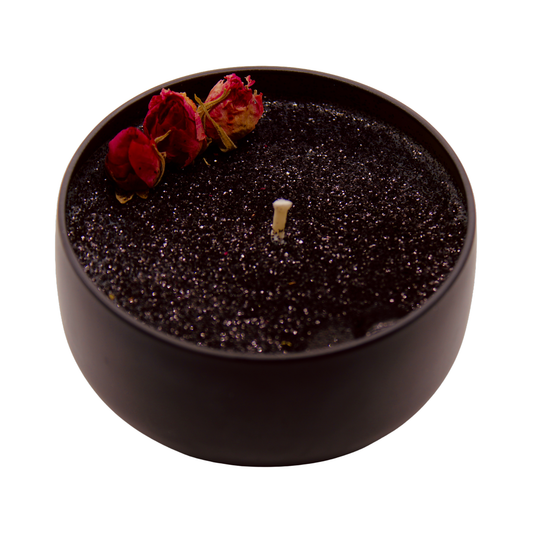 Negativity Blocker Crystal Candle 8oz - Obsidian & Blackberry Sage Soy Candle