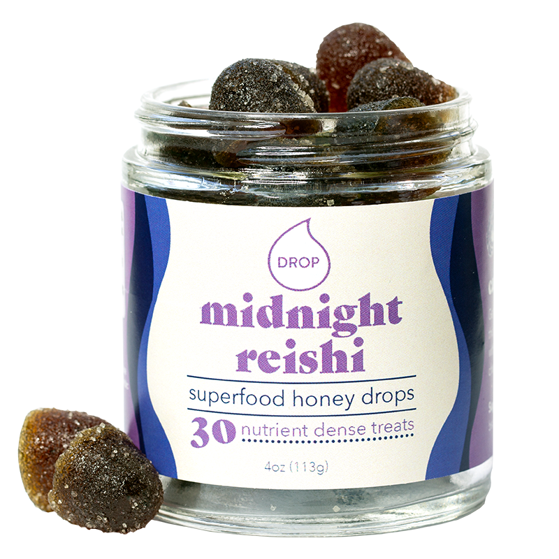 Midnight Reishi Mushroom Honey Gummies – Sleep & Relaxation | Honey Drops