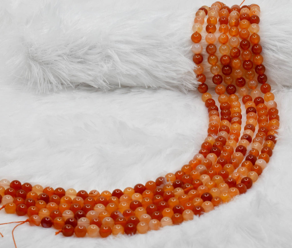 Carnelian Beads 4mm | Natural Gemstone Beads for Jewelry Making