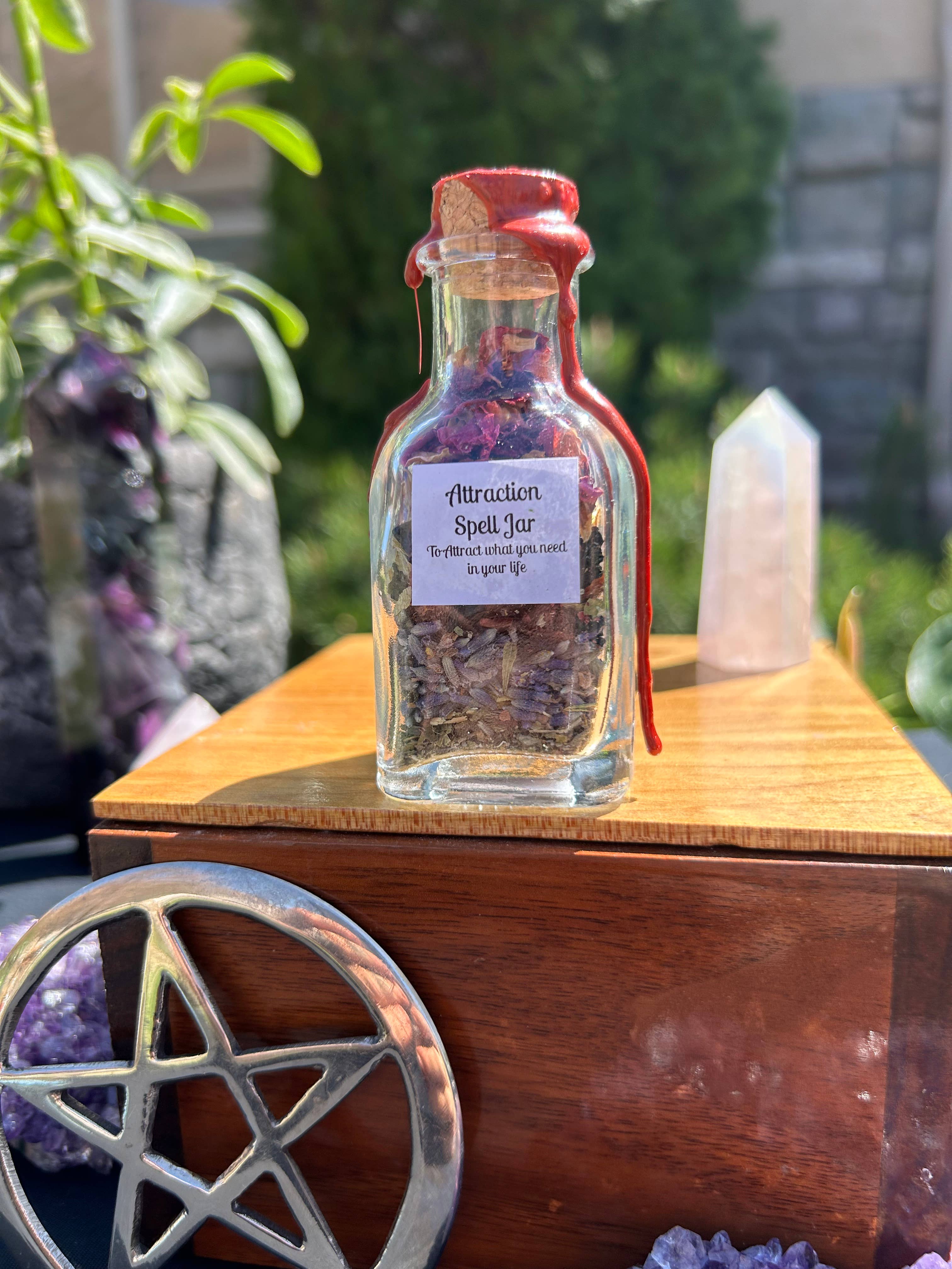 Attraction Spell Jar - Handcrafted Manifestation Tool for Love, Abundance & Success
