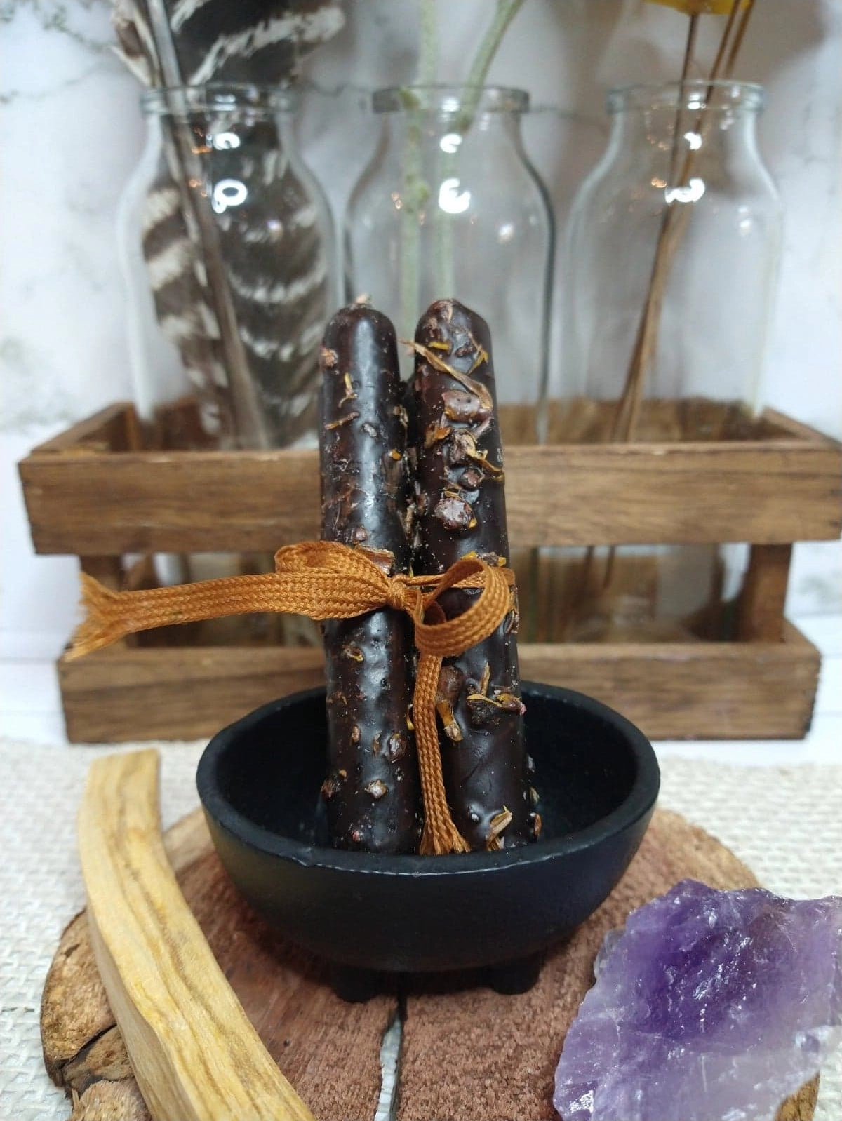 Hand Dipped Intention Candles - Ritual Taper Candles