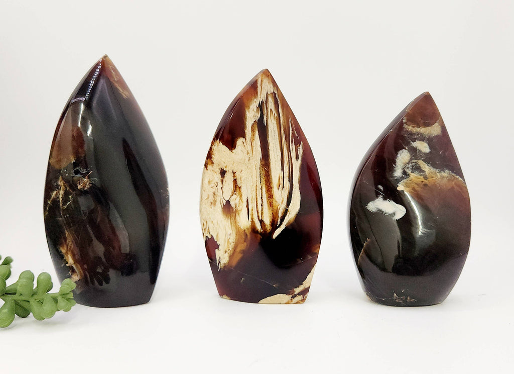 Amber Free Form Flame Shapes Indonesian(Approx. 3.5-4" Tall)