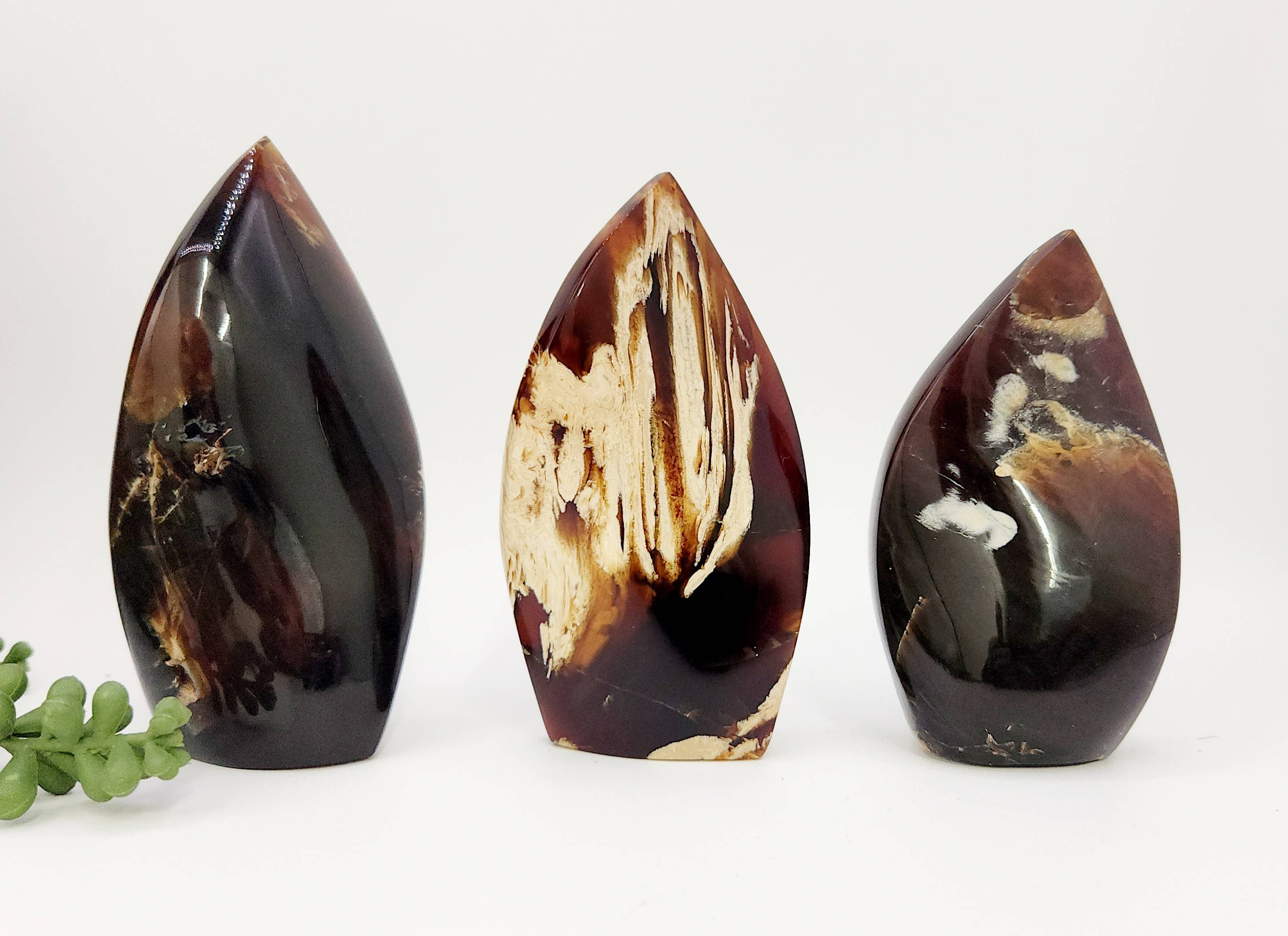 Amber Free Form Flame Shapes Indonesian(Approx. 3.5-4" Tall)
