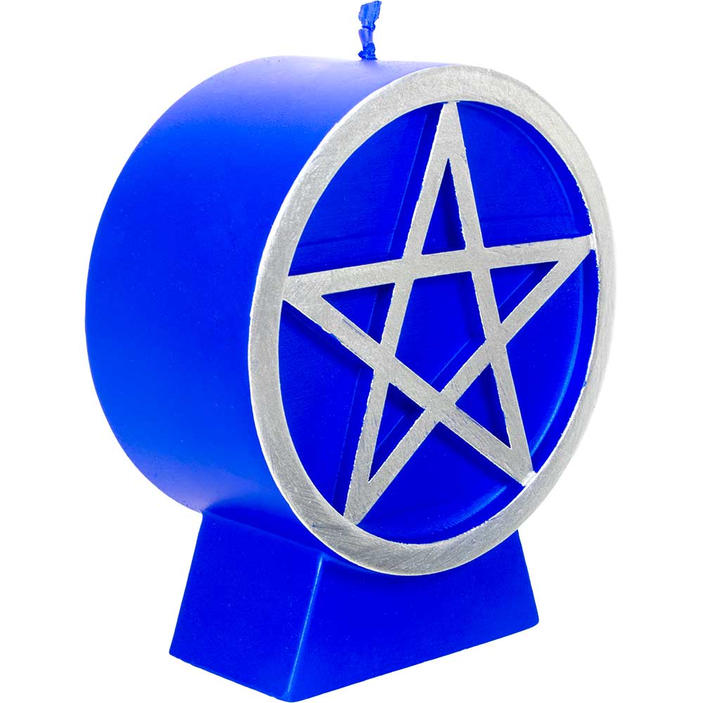 Intention Candle - Pentacle Blue & Silver (Each)