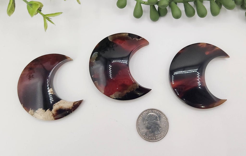 Amber Moon Shape (Approximately 50mm) 100% Natural Amber
