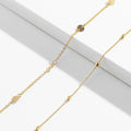Gold Circle Charm Bead Belly Chain in Solid Copper
