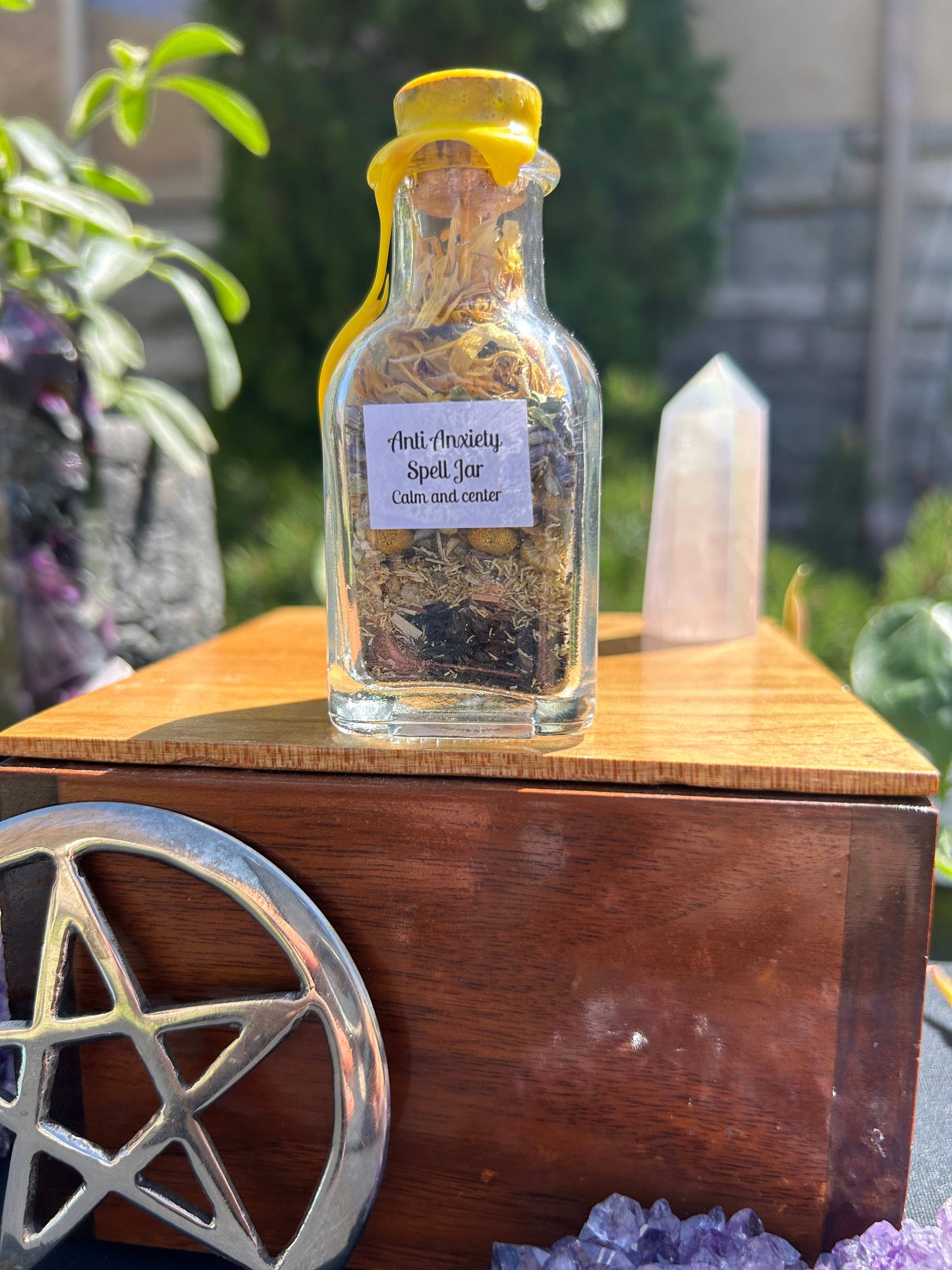 Anti-Anxiety Spell Jar - Handcrafted Tool for Calm, Comfort & Inner Peace