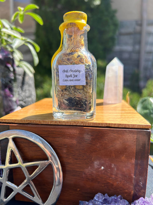 Anti-Anxiety Spell Jar - Handcrafted Tool for Calm, Comfort & Inner Peace