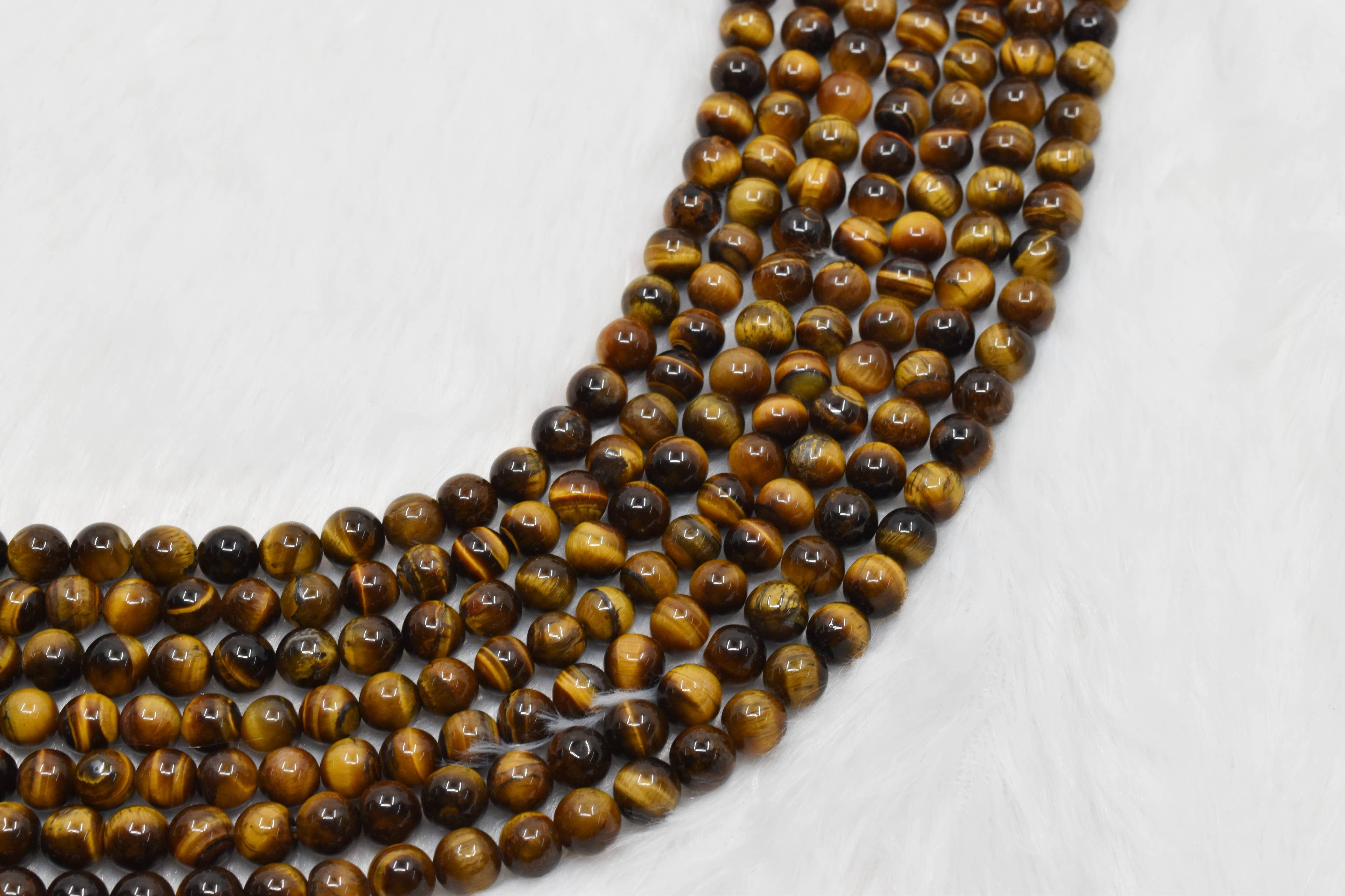Tiger Eye Beads 8mm | Natural Gemstone Beads for Jewelry Making