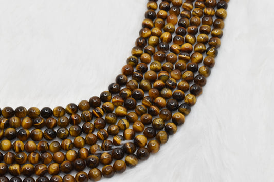 Tiger Eye Beads 8mm | Natural Gemstone Beads for Jewelry Making
