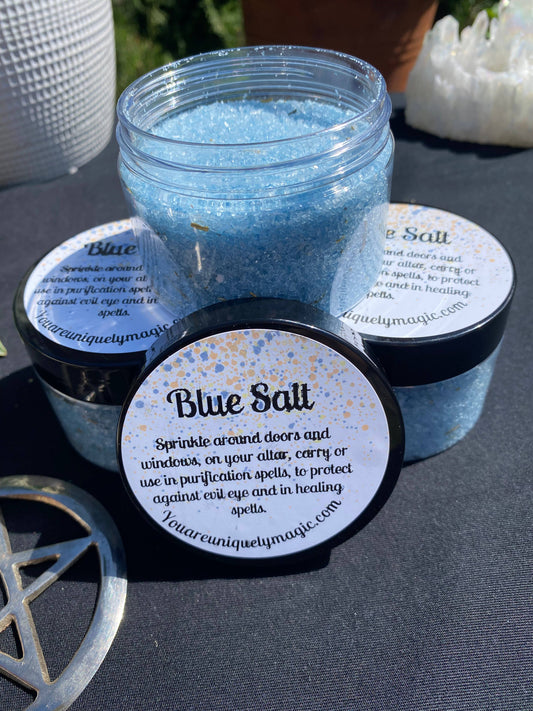 Blue Salt - Handcrafted Protection & Healing Ritual Salt 5 oz